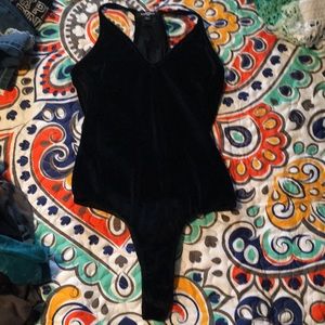 black velvet bodysuit